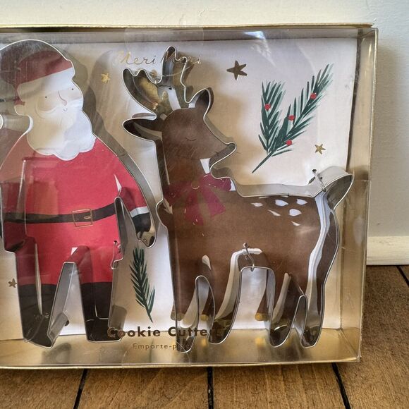 NEW Meri Meri JINGLE ALL THE WAY Christmas Cookie Cutter Set SANTA and REINDEER - Picture 3 of 10